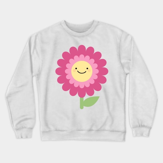 Happy Flower Crewneck Sweatshirt by ilaamen